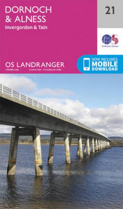 Cover for Ordnance Survey · Dornoch &amp; Alness, Invergordon &amp; Tain - OS Landranger Map (Landkarten) [February 2016 edition] (2016)
