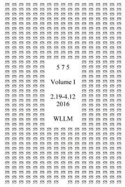 Cover for Wllm · 5 7 5 (Paperback Book) (2017)