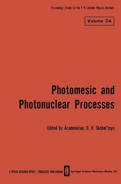 Cover for D V Skobel Tsyn · Photomesic and Photonuclear Processes - The Lebedev Physics Institute Series (Paperback Book) [1967 edition] (2013)