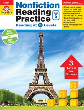 Cover for Evan-Moor Educational Publishers · Nonfiction Reading Practice, Grade 5 (Paperback Book) (2017)