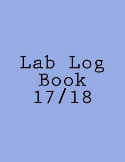 Cover for Inc Gelding Publishing · Lab Log Book 17/18 (Paperback Bog) (2017)