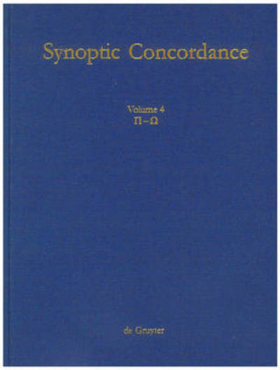 Cover for Paul Hoffman · Synoptic Concordance, Vol. 4 (Synoptic Corcordance) (Greek Edition) (Hardcover Book) [Greek edition] (2000)