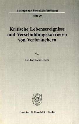 Cover for Reiter · Kritische Lebensereignisse und V (Book) (1991)