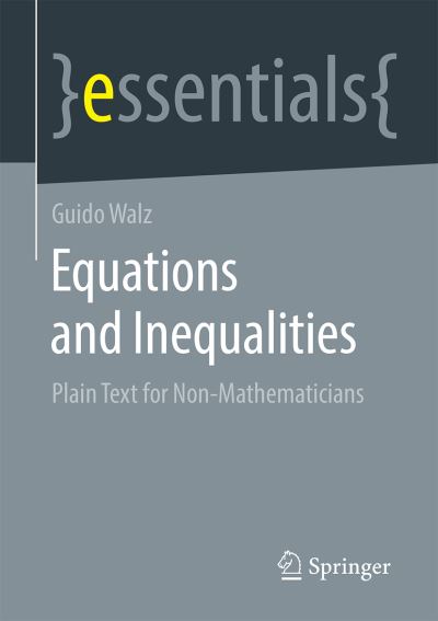 Cover for Walz · Equations and Inequalities (Book) (2021)