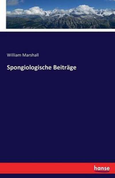 Cover for Marshall · Spongiologische Beiträge (Buch) (2016)