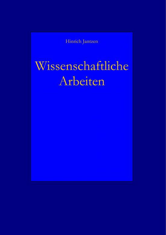 Cover for Jantzen · Wissenschaftliche Arbeiten (Book) (2019)