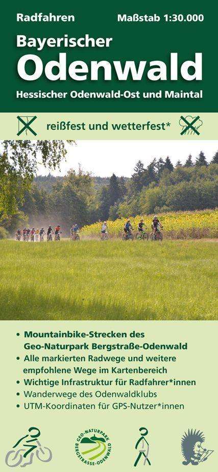 Radfahren, Bayerischer Odenwald / Hessischer Odenwald-Ost und Maintal 1:30.000 - Michael Messer - Bücher - MeKi Landkarten GmbH - 9783947593194 - 12. April 2021