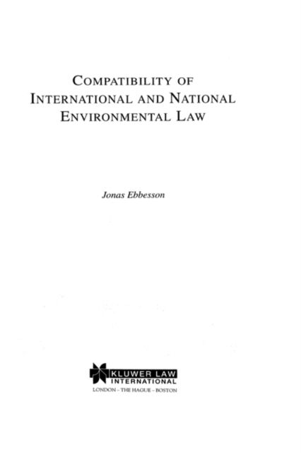 Cover for Jonas Ebbesson · Compatibility Of International And National Environmental Law (Hardcover Book) (1996)