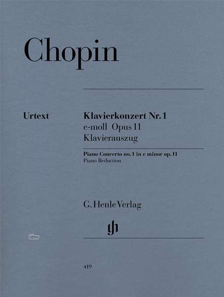 Klav.konz.1 e-Moll,KlA.HN419 - Chopin - Kirjat - SCHOTT & CO - 9790201804194 - perjantai 6. huhtikuuta 2018