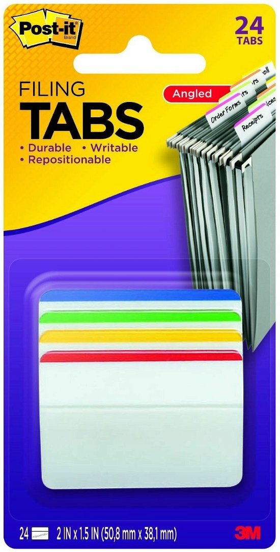 Post-it 686a Angled Durable Tabs, 51x38mm, 4 Color (Merchandise) - 3m - Merchandise -  - 0051131936195 - 