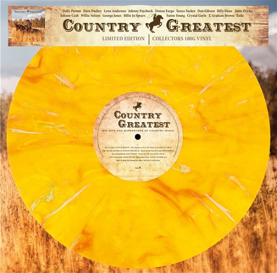 Cover for Various Artists · Country Greatest (Ltd Yellow Marbled Vinyl) (LP) (2023)