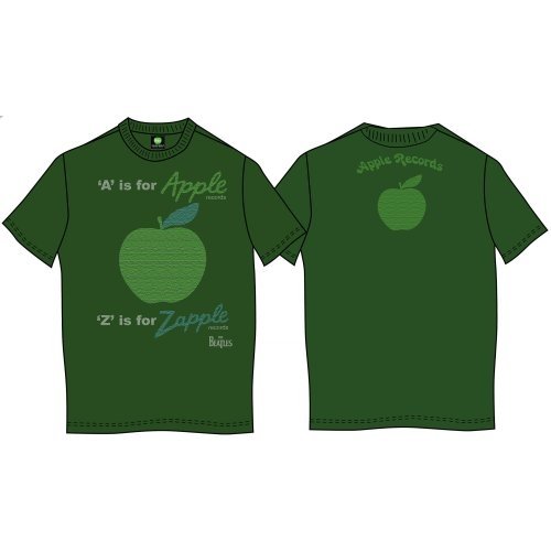 The Beatles Unisex T-Shirt: A is for Apple (Back Print) - The Beatles - Fanituote - Apple Corps - Apparel - 5055295316195 - 