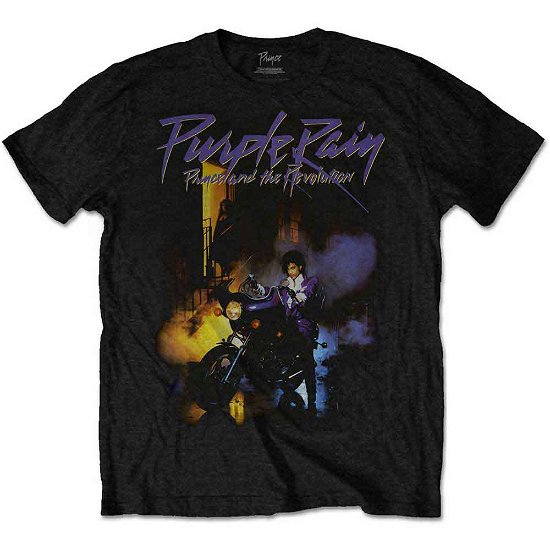 Prince · Prince Unisex T-Shirt: Purple Rain (T-shirt) [size XL] [Black - Unisex edition] (2017)