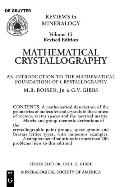 Mathematical Crystallography -  - Livres - de Gruyter - 9780939950195 - 7 mai 2018