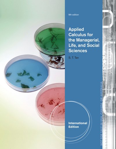 Cover for Tan · Applied Calculus for the Managerial (Paperback Bog) (2013)