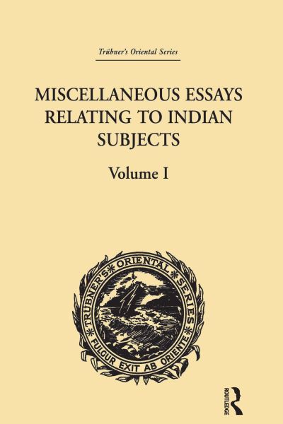 Cover for Brian Houghton Hodgson · Miscellaneous Essays Relating to Indian Subjects: Volume I (Paperback Book) (2016)