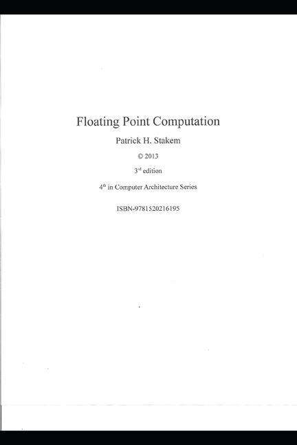 Cover for Patrick Stakem · Floating Point Computation (Paperback Book) (2016)