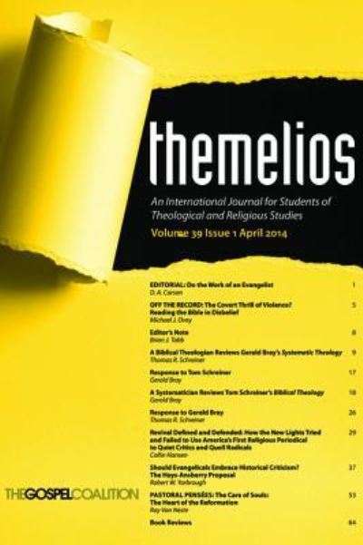 Cover for D. A. Carson · Themelios, Volume 39, Issue 1 - Themelios (Pocketbok) (2014)