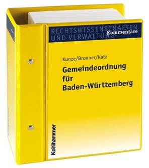 Cover for Kunze · Gemeindeordnung für Baden-Württem (Book) (2014)