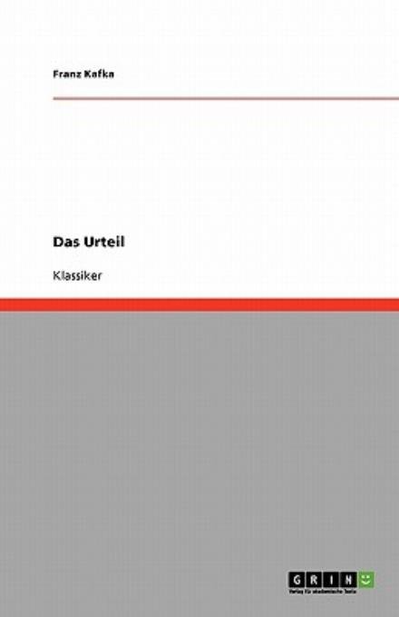 Cover for Kafka · Das Urteil (Book) [German edition] (2008)