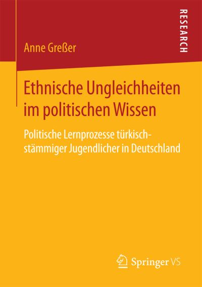 Cover for Greßer · Ethnische Ungleichheiten im poli (Book) (2016)