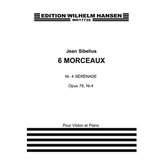 Cover for Jean Sibelius · Jean Sibelius: Six Pieces Op.79 No.4 'serenade' (Partituren) (2015)