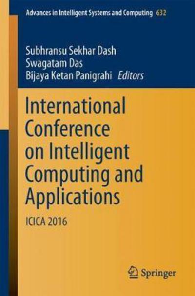 Cover for International Conference on Intelligent Computing and Applications (Book) [1st ed. 2018 edition] (2018)