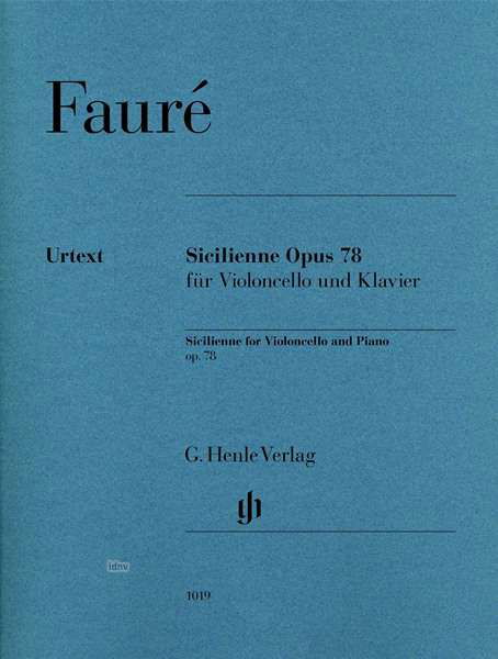 Sicilienne op.78,Vc+Kl.HN1019 - Faure - Książki - SCHOTT & CO - 9790201810195 - 6 kwietnia 2018