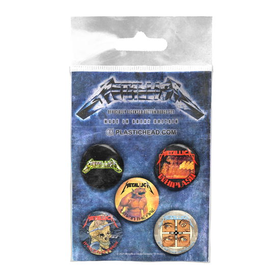 The Singles Button Badge Set - Metallica - Produtos - PHM - 0803341562196 - 11 de fevereiro de 2022