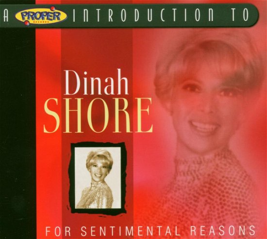 Cover for Dinah Shore  · For Sentimental Reasons (CD)