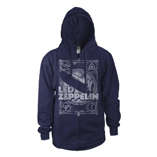 Cover for Led Zeppelin · Vintage Print Lz1 (Hoodie) [size M] [Blue edition] (2018)