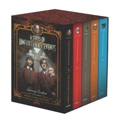 Cover for Lemony Snicket · A Series of Unfortunate Events #5-9 Netflix Tie-in Box Set - A Series of Unfortunate Events (Inbunden Bok) (2018)