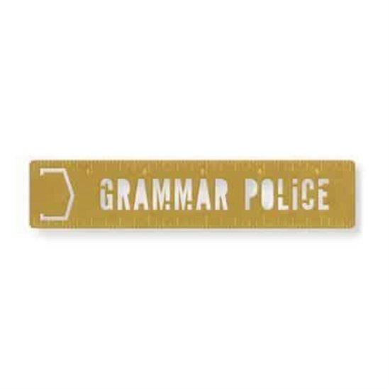Grammar Police Metal Bookmark Stencil - Brass Monkey - Bøker - Galison - 9780735377196 - 19. januar 2023