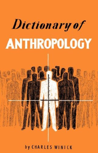 Cover for Charles Winich · Dictionary of Anthropology (Paperback Book) (1956)