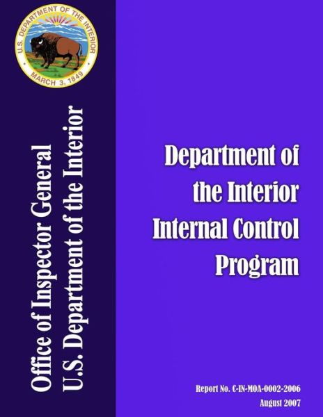 Cover for Department of the Interior · Audit Report: Department of the Interior Internal Control Program (Paperback Book) (2015)