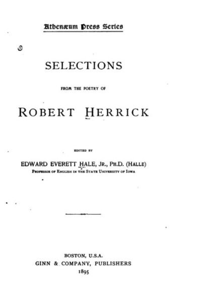 Cover for Robert Herrick · Selections From the Poetry of Robert Herrick (Paperback Bog) (2016)