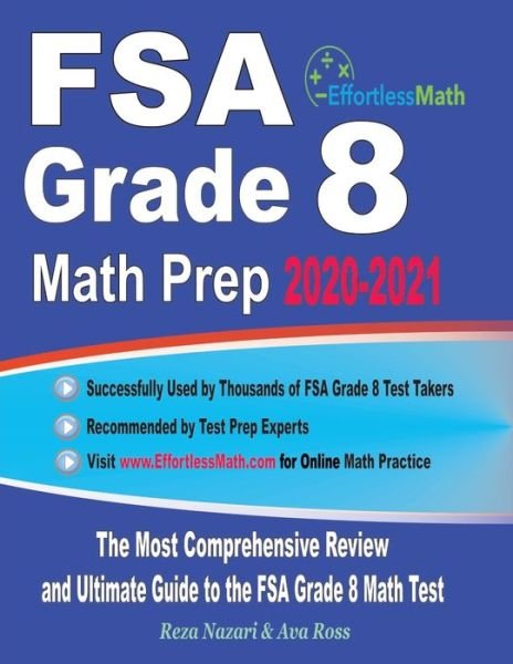 Cover for Ava Ross · FSA Grade 8 Math Prep 2020-2021 (Paperback Book) (2020)