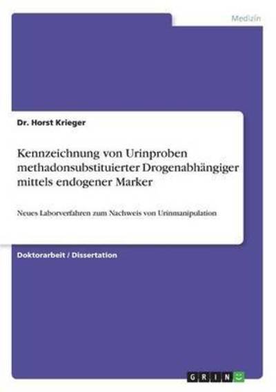 Cover for Krieger · Kennzeichnung von Urinproben me (Bog) (2016)