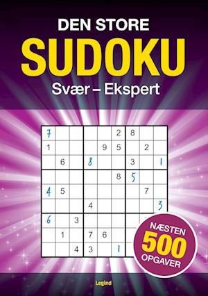 Cover for Legind · Den store Sudoku - 500 opgaver (Pocketbok) [1:a utgåva] (2024)