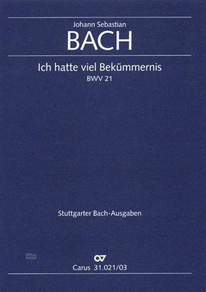 Cover for JS Bach · Kantate Nr.21,KA.CV31.021/03 (Buch)