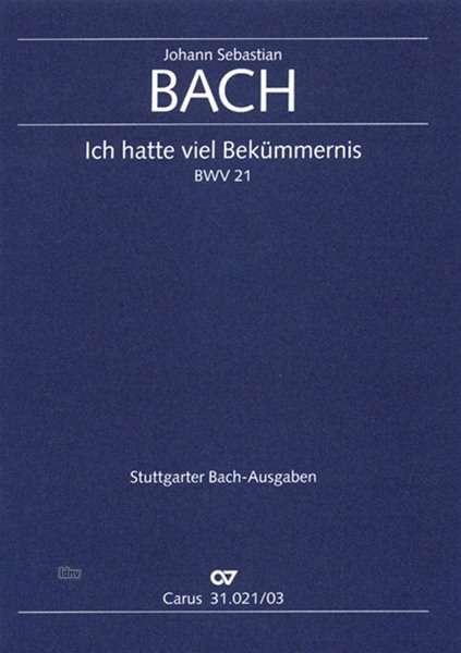 Cover for JS Bach · Kantate Nr.21,KA.CV31.021/03 (Bok)