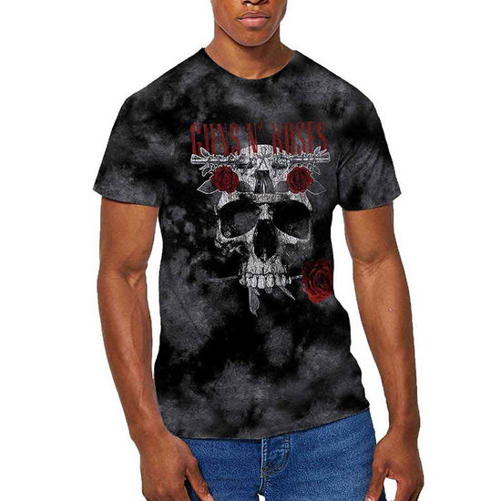 Cover for Guns N Roses · Guns N' Roses Unisex T-Shirt: Flower Skull (Wash Collection) (T-shirt)