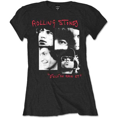 Cover for The Rolling Stones · The Rolling Stones Ladies T-Shirt: Photo Exile (T-shirt) [size L] [Black - Ladies edition]