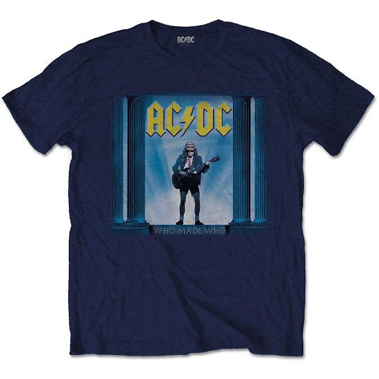 Cover for AC/DC · AC/DC Unisex T-Shirt: Who Man Who (T-shirt) [size S] [Blue - Unisex edition]