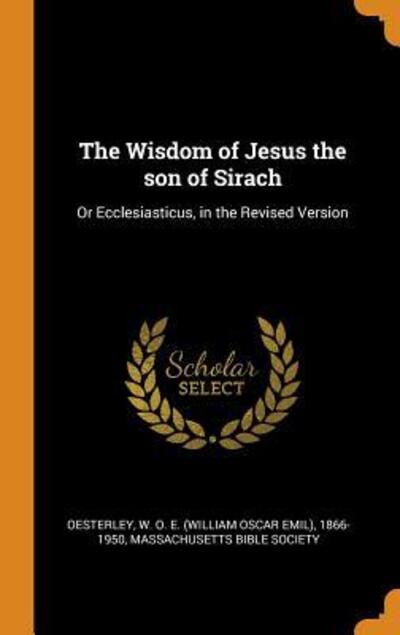 Cover for Massachusetts Bible Society · The Wisdom of Jesus the Son of Sirach (Hardcover Book) (2018)