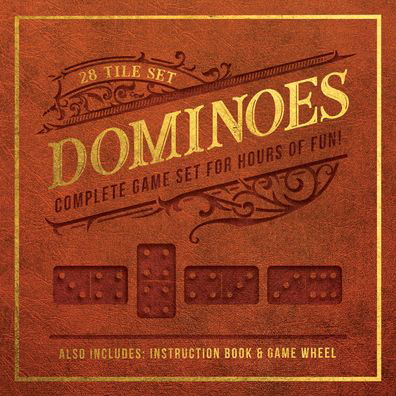 Cover for Editors of Chartwell Books · Dominoes: 28 Tile Set - Complete Game Set for Hours of Fun! Also Includes: Instruction Book, Game Wheel and Velvet Bag (Bok) (2023)