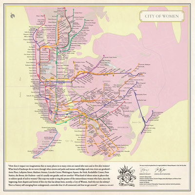 City of Women New York City Subway Wall Map (20 x 20 Inches) - Rebecca Solnit - Bøker - Haymarket Books - 9781642590197 - 22. oktober 2019