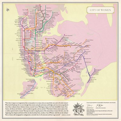 Cover for Rebecca Solnit · City of Women New York City Subway Wall Map (20 x 20 Inches) (Kartor) (2019)