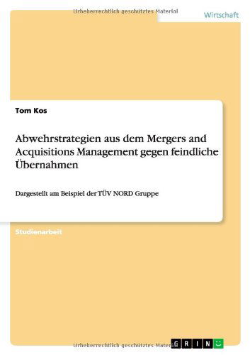 Cover for Kos · Abwehrstrategien aus dem Mergers an (Book) [German edition] (2012)