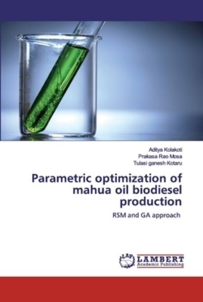 Cover for Kolakoti · Parametric optimization of mah (Buch) (2020)